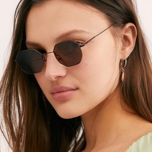 Octagon Sunglasses (Brown Lenses & Brown Frames)